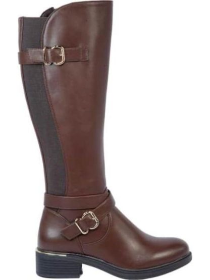 BOTA ALTA HEBILLA METALICA CAFE TIERRA BENDITA