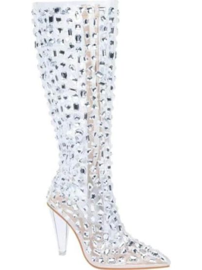 BOTA ALTA MICA CON PEDRERIA NEUTRAL THALIA SODI - Image 2