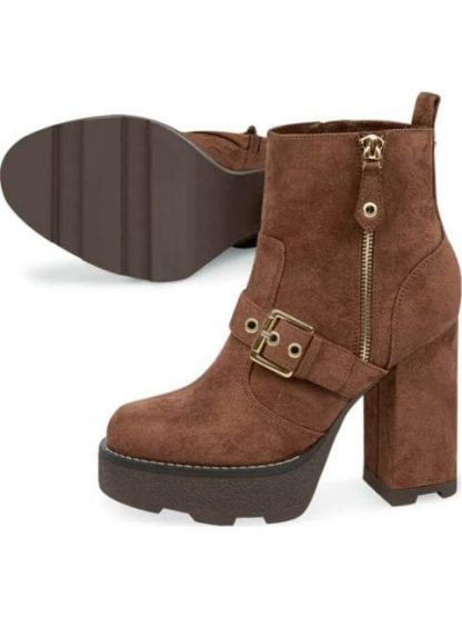 BOTA ANTE PLATAFORMA TRACK COGNAC BELINDA PEREGRIN
