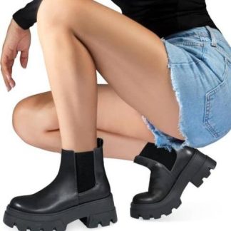 BOTA CHELSEA SUELA TRACK NEGRO GOODYEAR
