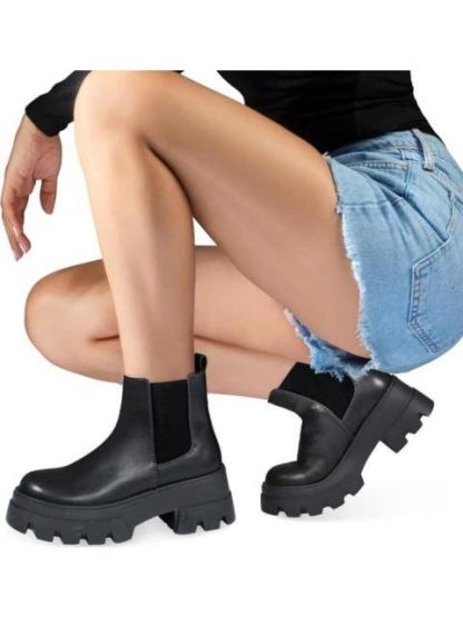 BOTA CHELSEA SUELA TRACK NEGRO GOODYEAR