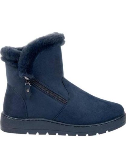 BOTA CONFORT FORRO PELUCHE AZUL MARINO SHOSH