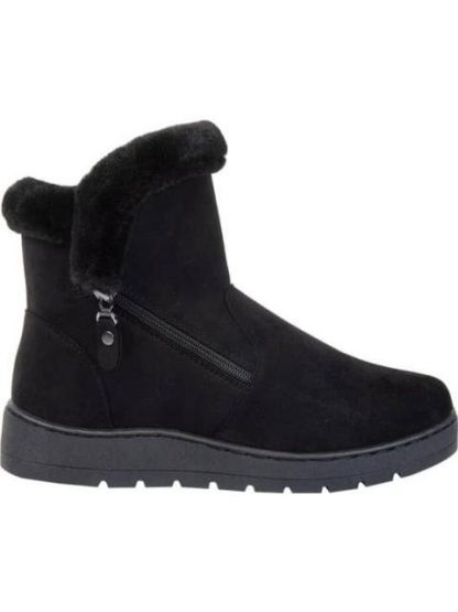 BOTA CONFORT FORRO PELUCHE NEGRO SHOSH