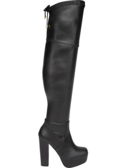 BOTA EXTRALARGA STRETCH NEGRO YAELI FASHION