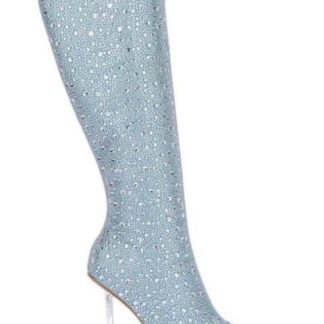 BOTA MEZCLILLA CON PEDRERIA AZUL CIELO BELINDA PEREGRIN