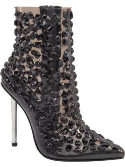 BOTA MICA CON PEDRERIA VERDE CAMUFLAJE THALIA SODI - Image 2