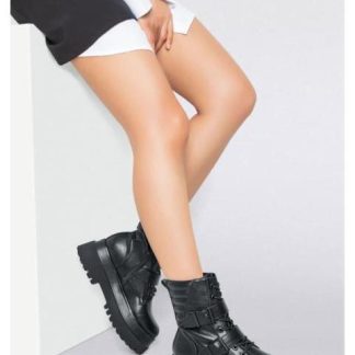 BOTA MILITAR SUELA CHUNKY NEGRO GOODYEAR