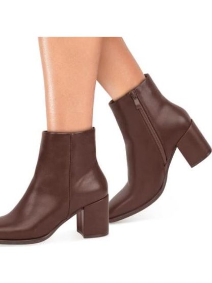 BOTA TACON CUADRADO CAFE TIERRA BENDITA