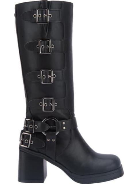 BOTA TACON CUADRADO NEGRO BELINDA PEREGRIN