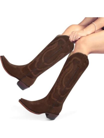 BOTA VAQUERA DE PIEL CARAMELO JC MCCOY