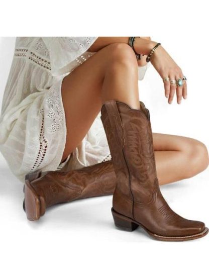 BOTA VAQUERA DE PIEL COGNAC JC MCCOY