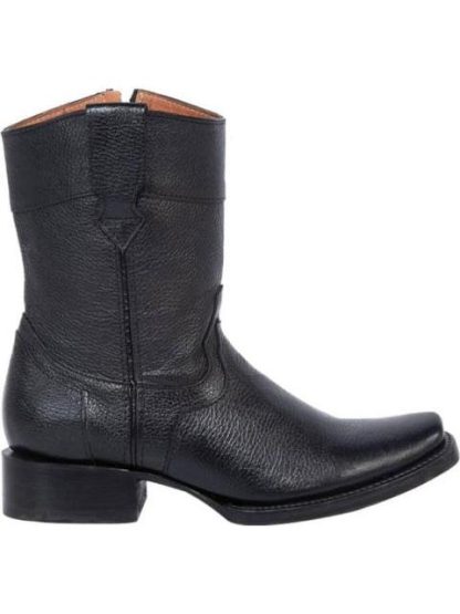 BOTA VAQUERA DE PIEL NEGRO REYPA BOOTS