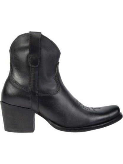BOTA VAQUERA DE PIEL NEGRO TIERRA BENDITA