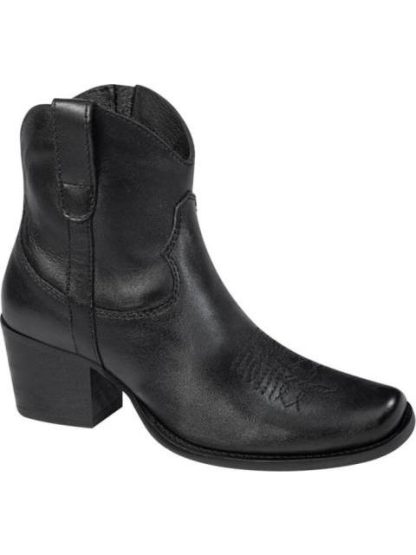 BOTA VAQUERA DE PIEL NEGRO TIERRA BENDITA - Image 2