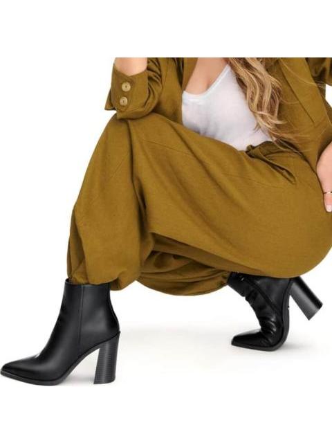 BOTA VESTIR TACON ALTO NEGRO THALIA SODI