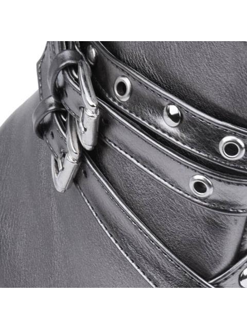 BOTIN EFECTO PIEL METALICO GRIS YAELI FASHION - Image 6