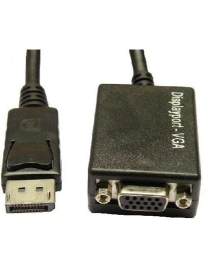 BROBOTIX ADAPTADOR DISPLAYPORT MACHO - VGA HEMBRA NEGRO