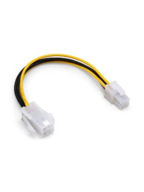 BROBOTIX CABLE DE PODER ATX MACHO - ATX HEMBRA 16CM NEGRO-AMARILLO