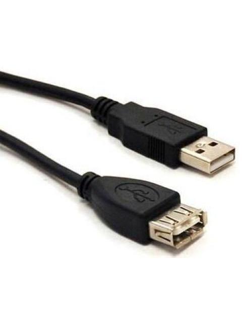 BROBOTIX CABLE USB 2.0 A MACHO - USB 2.0 A HEMBRA 3 METROS NEGRO