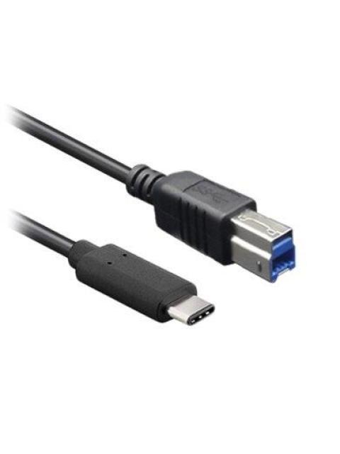 BROBOTIX CABLE USB-B MACHO - USB-C MACHO 1 METRO NEGRO