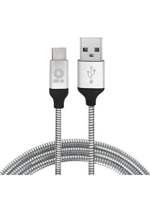 BROBOTIX CABLE USB-C MACHO - USB MACHO 1 METROS PLATA