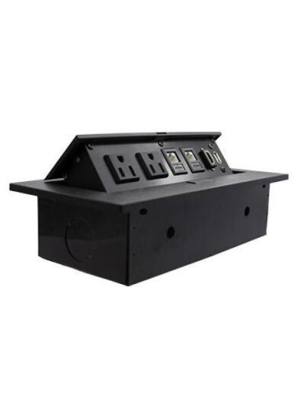 BROBOTIX CAJA DE MONTAJE 170906 4 PUERTOS NEGRO