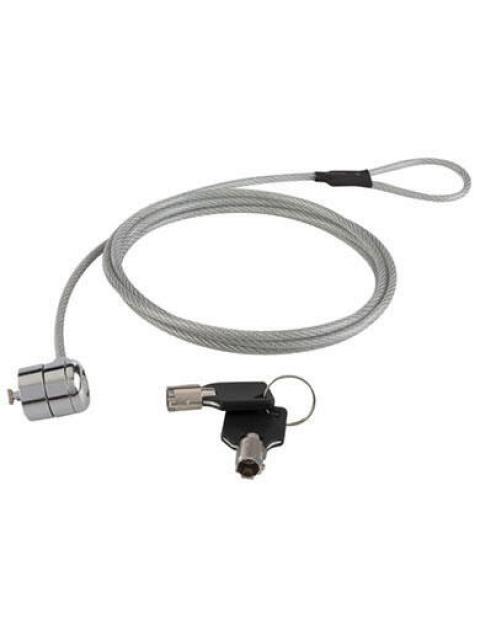 BROBOTIX CANDADO CON LLAVE PARA LAPTOP 1.3 METROS ACERO INOXIDABLE