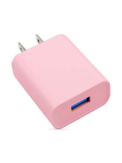 BROBOTIX CARGADOR DE PARED 6001332 5V 1X USB-A ROSA - INCLUYE CABLE USB A - USB C - Image 2