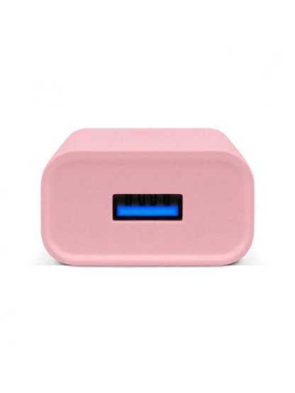 BROBOTIX CARGADOR DE PARED 6001332 5V 1X USB-A ROSA - INCLUYE CABLE USB A - USB C - Image 3