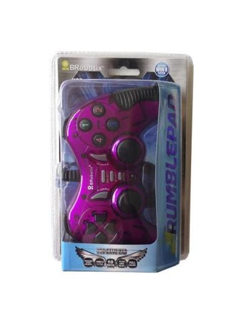 BROBOTIX GAMEPAD RUMBLEPAD ALAMBRICO USB 2.0 MORADO