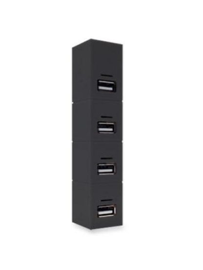 BROBOTIX HUB USB 2.0 HEMBRA - 4 PUERTOS USB 1.1-USB 2.0 480MBIT-S NEGRO