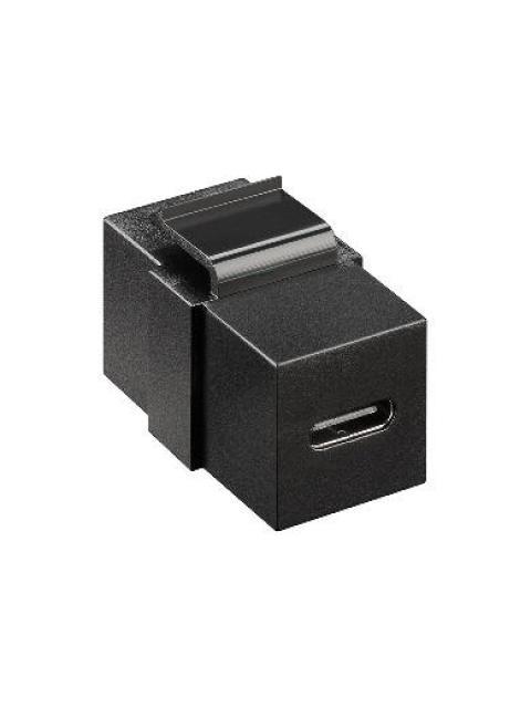 BROBOTIX JACK TIPO USB-C HEMBRA - USB-C HEMBRA NEGRO