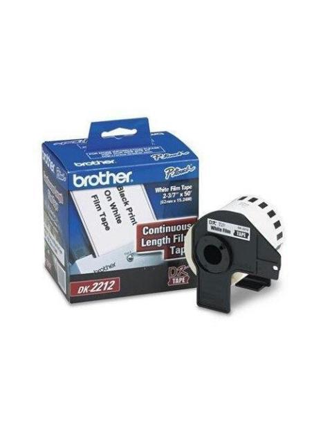 BROTHER ETIQUETAS DE PAPEL CONTINUO DK2212 NEGRO SOBRE BLANCO 62MM X 15.2M