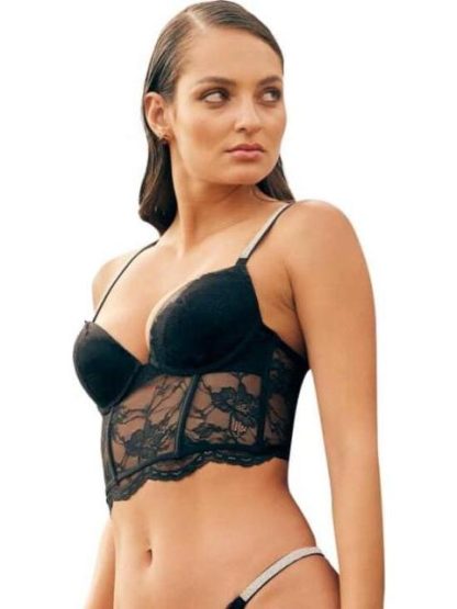 BUSTIER DE ENCAJE NEGRO LOVE TO LOUNGE - Image 3