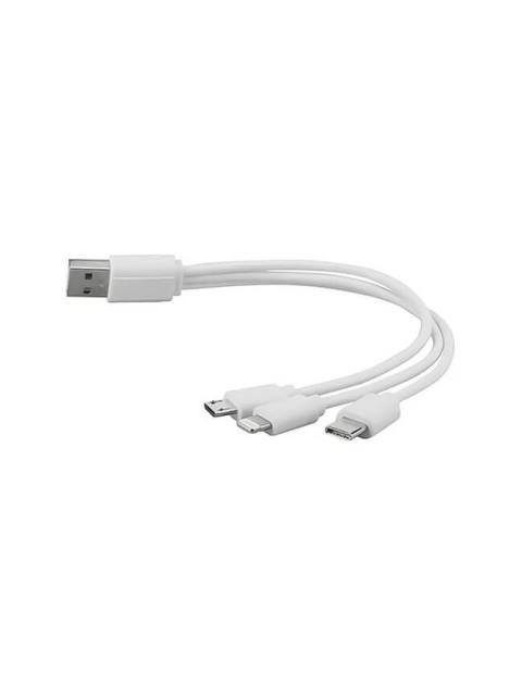 CABLE 3 EN 1 . 1 METRO DE LARGO . CON ENTRADA USB A USB C Y MICRO USB DBG3.1