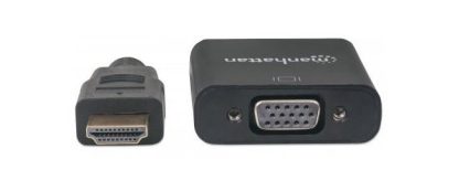 MANHATTAN CONVERTIDOR HDMI MACHO - VGA HEMBRA NEGRO - Image 2