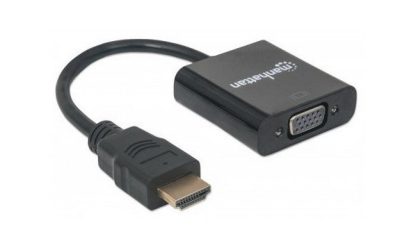 MANHATTAN CONVERTIDOR HDMI MACHO - VGA HEMBRA NEGRO - Image 3