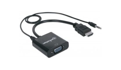 MANHATTAN CONVERTIDOR HDMI MACHO - VGA HEMBRA NEGRO - Image 4