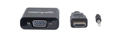 MANHATTAN CONVERTIDOR HDMI MACHO - VGA HEMBRA NEGRO - Image 5