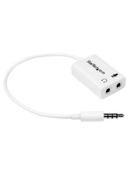 STARTECH  ADAPTADOR DIVISOR 1X 3.5MM MACHO - 2X 3.5MM HEMBRA PARA AUDIFONOS Y MICROFONO BLANCO - Image 3