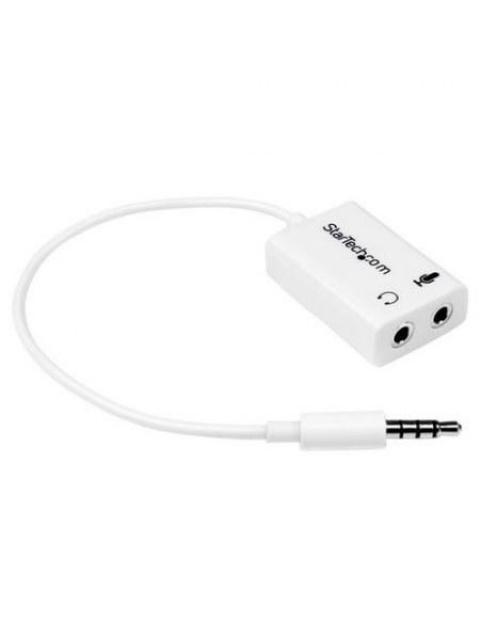 STARTECH  ADAPTADOR DIVISOR 1X 3.5MM MACHO - 2X 3.5MM HEMBRA PARA AUDIFONOS Y MICROFONO BLANCO - Image 3