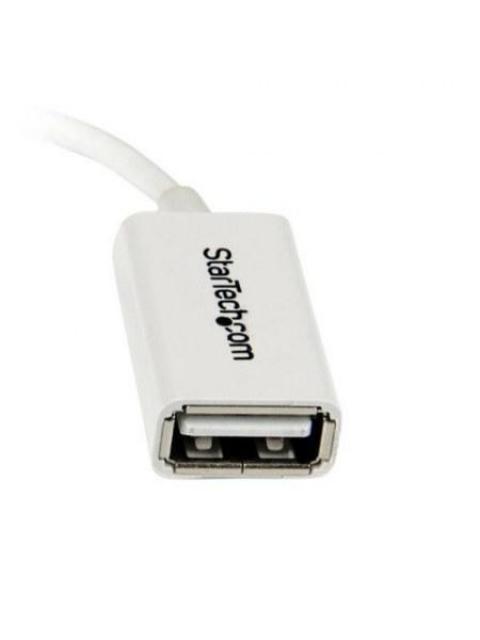 STARTECH  CABLE ADAPTADOR MICRO USB MACHO - USB OTG HEMBRA 12CM BLANCO - Image 3