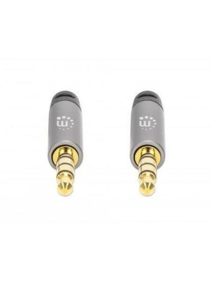 CABLE AUXILIAR MANHATTAN AUDIO ESTEREO 3.5MM MACHO 2M NEGRO-PLATA 355995 - Image 4