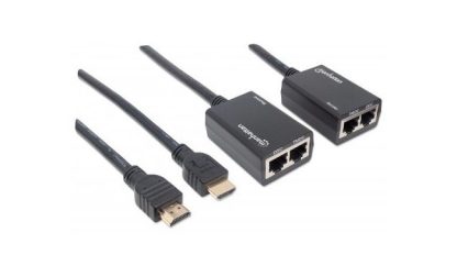 MANHATTAN EXTENSOR HDMI POR CAT5E-CAT6 DISTANCIA MAXIMA 30 METROS CABLES HDMI INTEGRADOS - Image 3