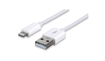 MANHATTAN CABLE DE CARGA CERTIFICADO MFI USB A 2.0 MACHO - LIGHTNING MACHO 1 METRO BLANCO PARA IPHONE-IPAD-IPOD - Image 2