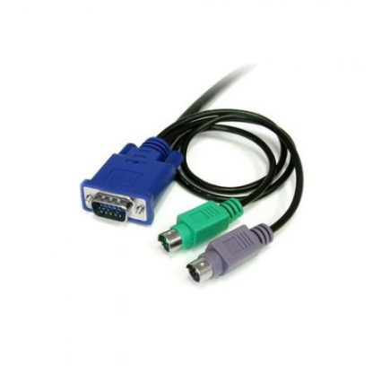 STARTECH  CABLE KVM ULTRA DELGADO 3 EN 1 2X PS-2 MACHO - 2X VGA MACHO 1.8 METROS NEGRO - Image 4
