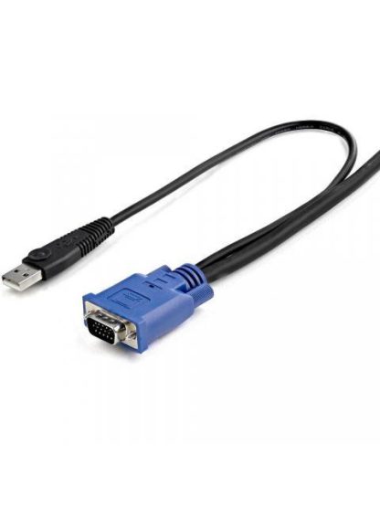 STARTECH  CABLE KVM ULTRA DELGADO 2 EN 1 USB-VGA MACHO - VGA MACHO 3 METROS NEGRO - Image 3