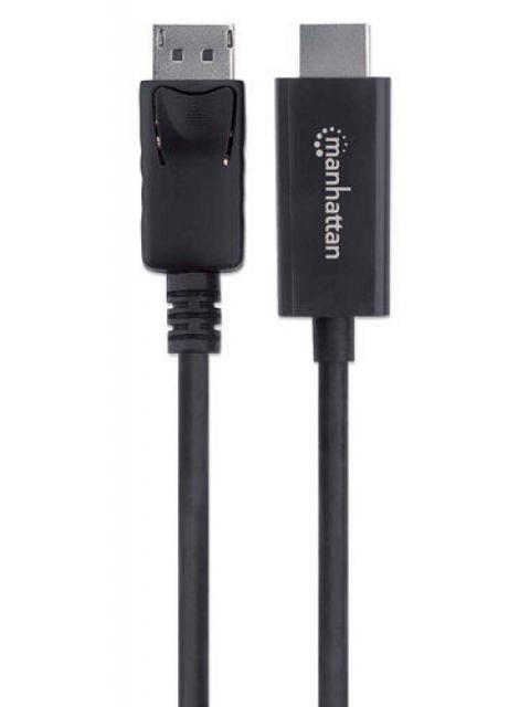 MANHATTAN CABLE DISPLAYPORT 1.2 MACHO - HDMI MACHO 4K 60HZ 3 METROS NEGRO - Image 6