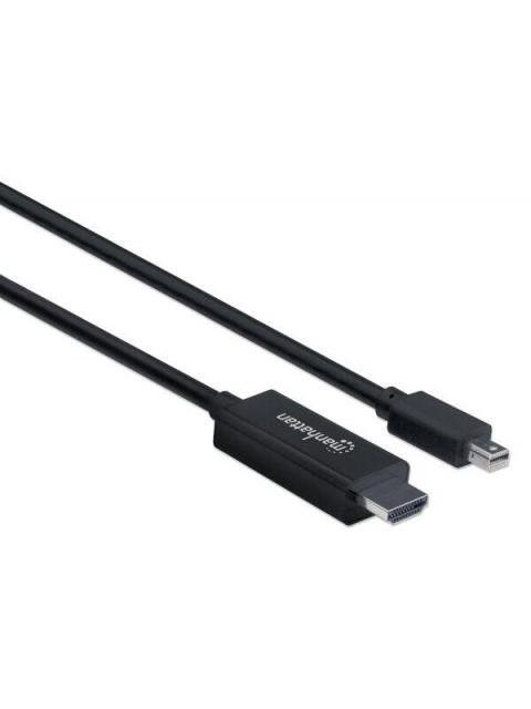 MANHATTAN CABLE MINI DISPLAYPORT 1.1 MACHO - HDMI MACHO 4K 60HZ 1 METRO NEGRO - Image 3