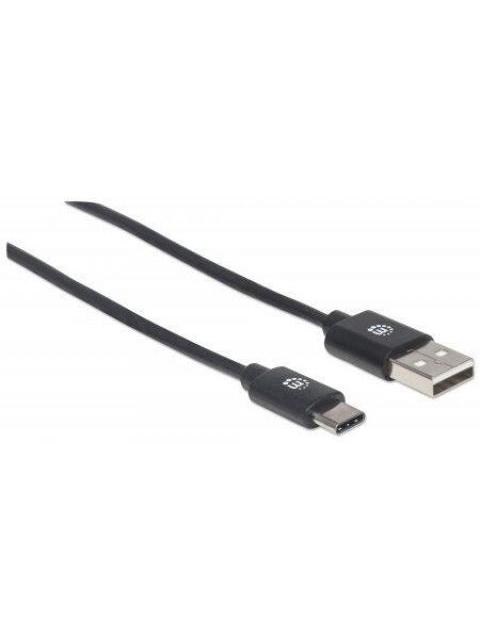 MANHATTAN USB A MACHO - USB C MACHO 2 METROS NEGRO - Image 3